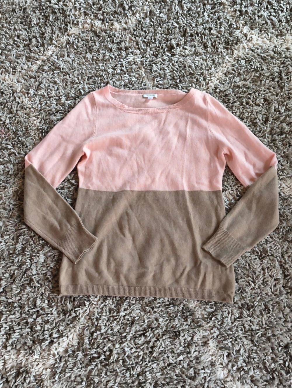 Garnet Hill Cashmere Sweater in Colorblock